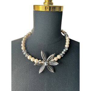 Traci Lynn Jewelry: Statement Orchid Pearl & Crystal Choker